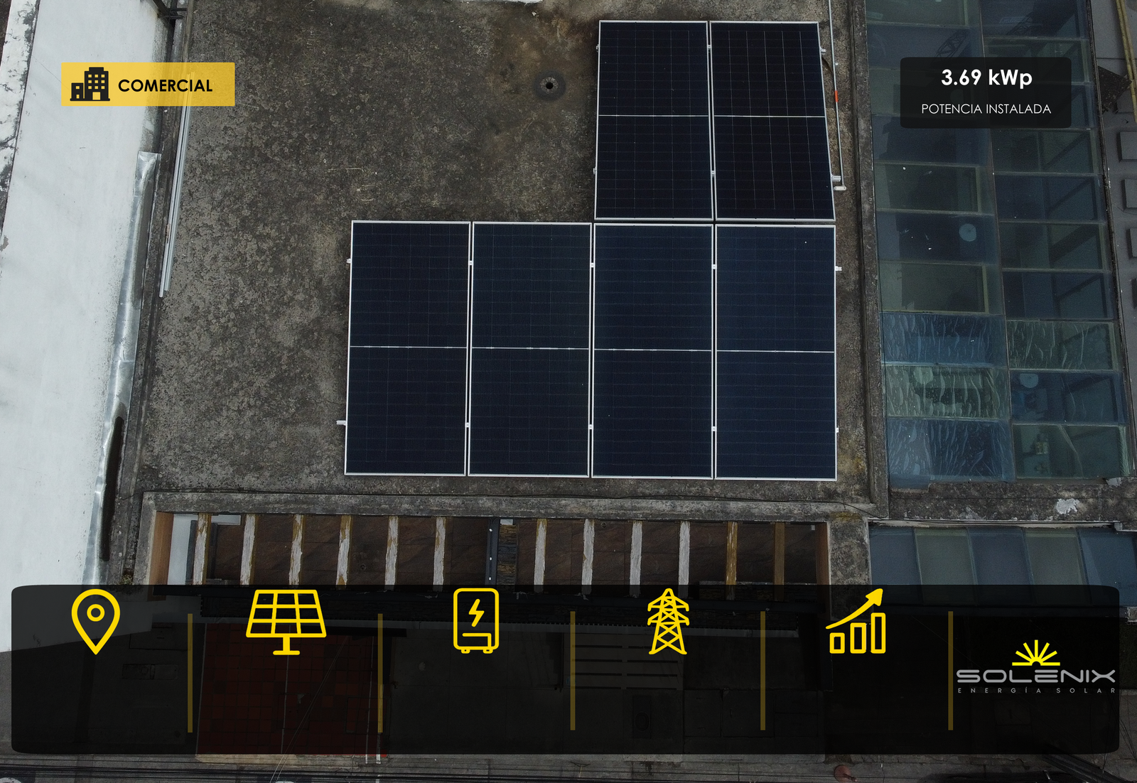 Proyecto comercial COM07 de energía solar en Pasto, Nariño