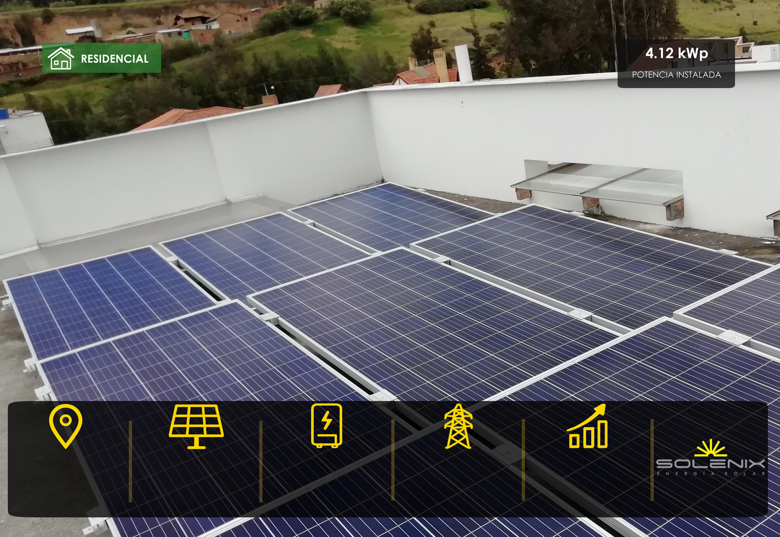 Proyecto residencial RES01 de energía solar en Pasto, Nariño