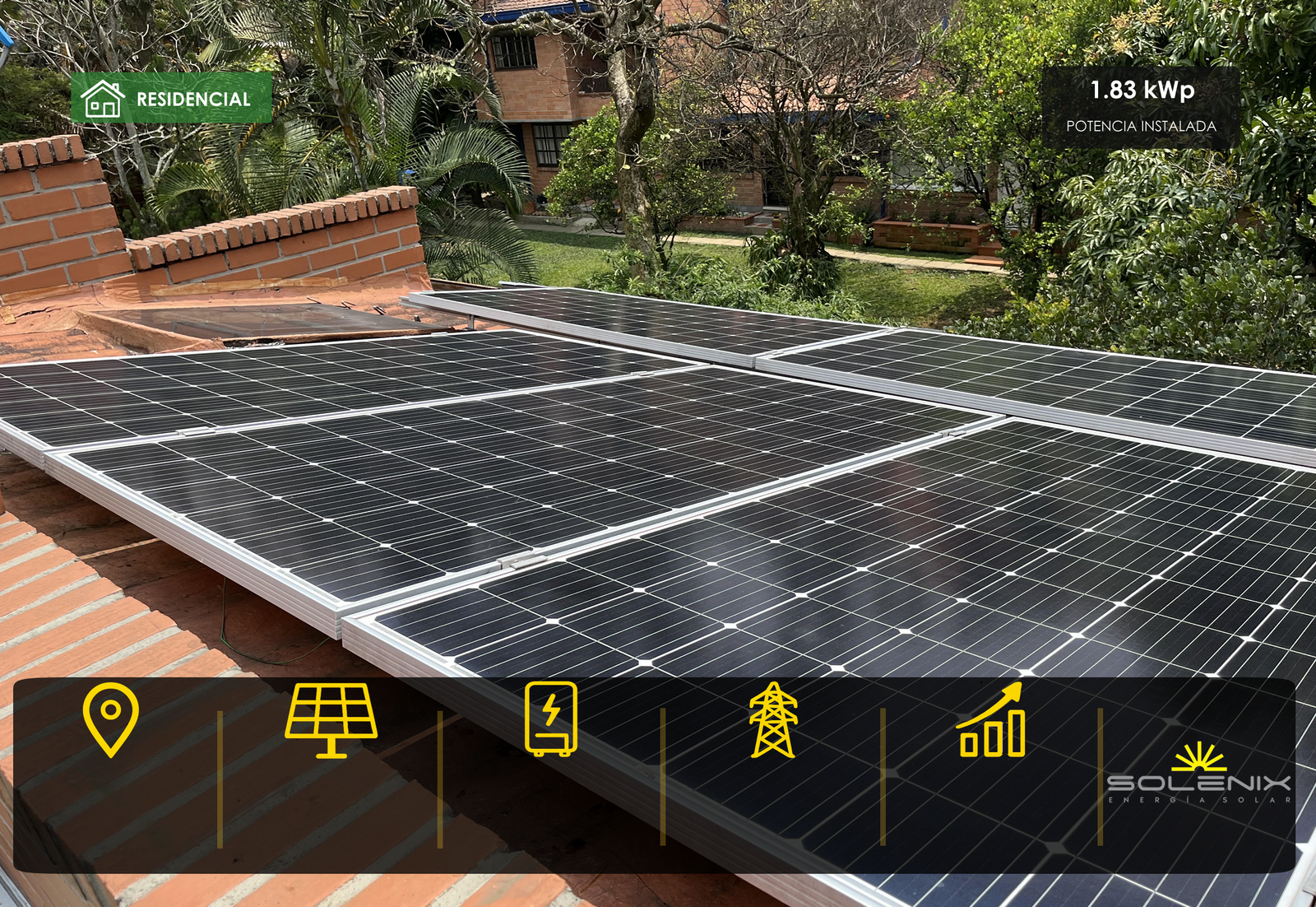 Proyecto residencial RES04 de energía solar en Medellín, Antioquia