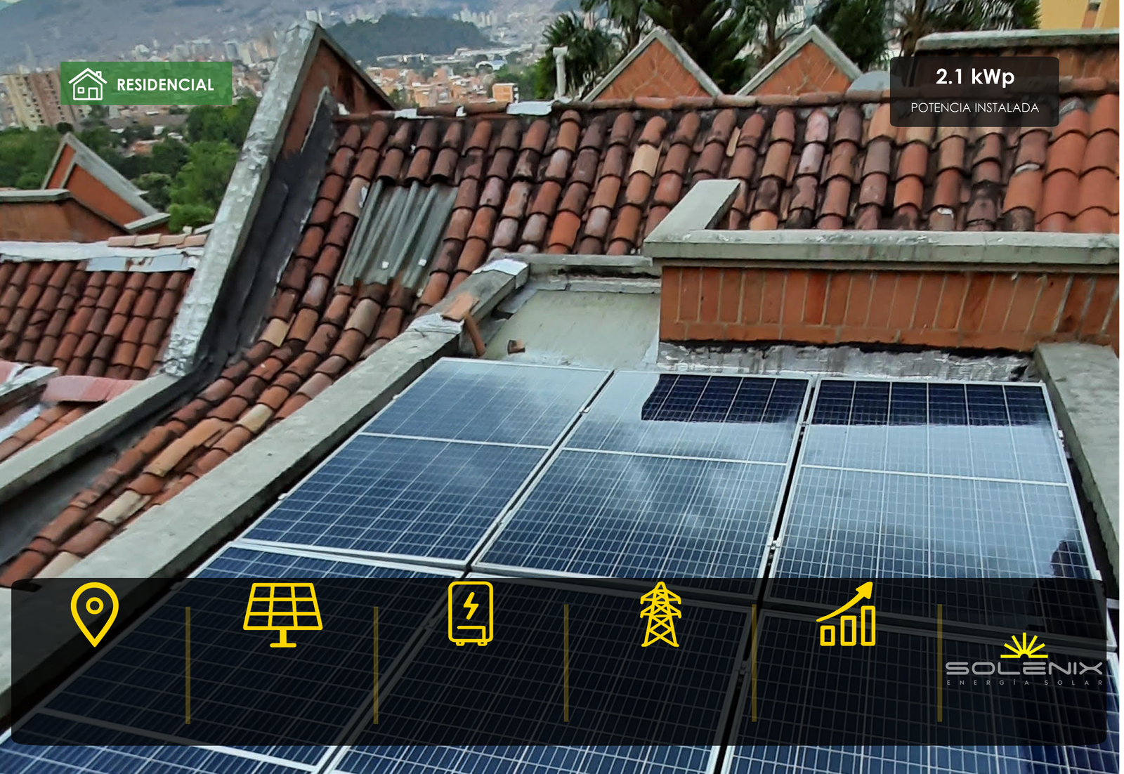 Proyecto residencial RES05 de energía solar en Medellín, Antioquia