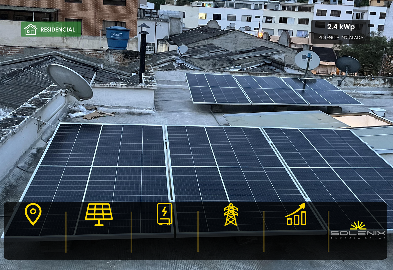 Proyecto residencial RES06 de energía solar en Pasto, Nariño