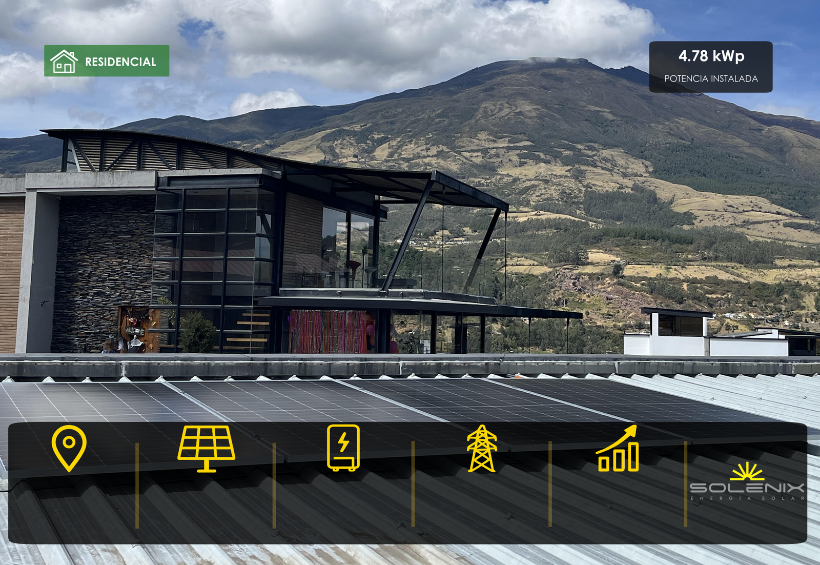 Proyecto residencial RES07 de energía solar en Pasto, Nariño